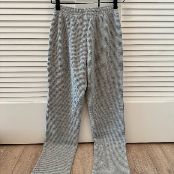 NWT Aerie Waffle Knit Sweatpants Gray XXS - Picture 2 of 4